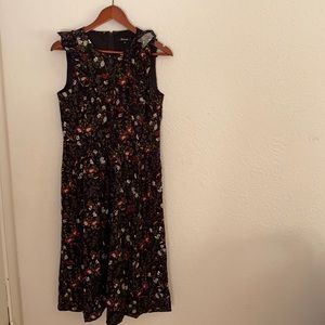 Madewell Corduroy ruffle dress finch floral size 6